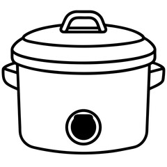 Rice Cooker Flat Vector Illustration – Minimal Art Style