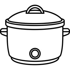 Rice Cooker Flat Vector Illustration – Minimal Art Style