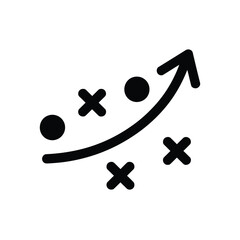 Strategic Plan Growth Chart with Arrow Icon