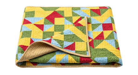 Isolated Quilt with Patchwork Design