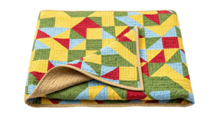 Isolated Quilt with Patchwork Design