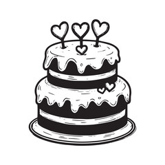vector illustration of cake
