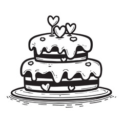 vector illustration of a cake
