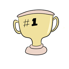 first place cup business icon design