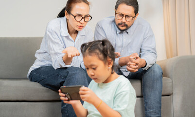 Stressed parent talking about the issue of their daughter having a gaming addiction.