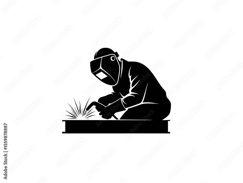 Poster boosting productivity, a man immersed in laptop work, embracing modern technology for efficient work