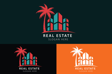 Real estate logo design with full branding business card, stumps, email signature, and social media kit