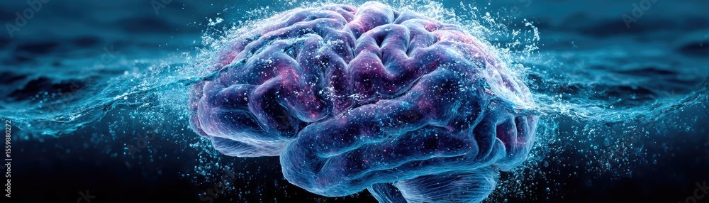 Poster mind reset concept. a vibrant abstract representation of cognitive thought processes.