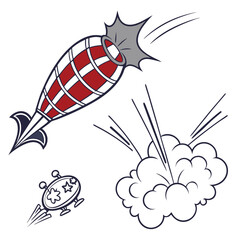 vector illustration of a rocket