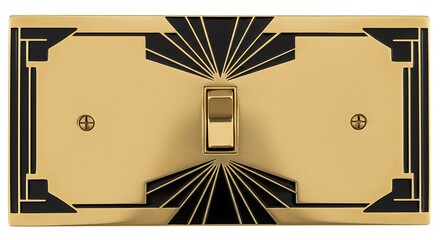 A stunning and elegant light switch designed in the iconic Art Deco style.