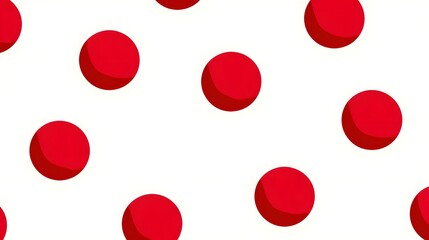 Vibrant red polka dot pattern on white background