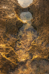 Abstract photography Golden Rock Pools