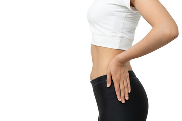 Women showing results of diet. Beautiful shape. female show shape body have a reduced waist size...