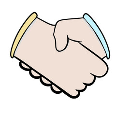hand shake business icon design