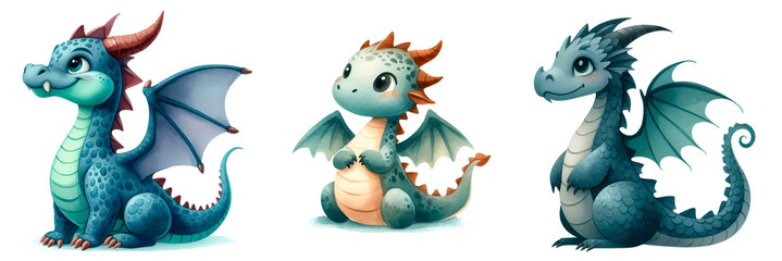 dragon cartoon. PNG file