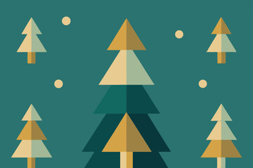 Fototapeta premium christmas tree seamless pattern