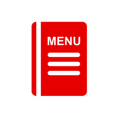 food menu card flat vector icon. illustration red and black.eps