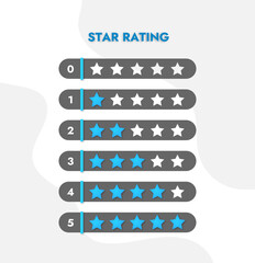 star rating your infogarfic on a gray background several stars with a shadow