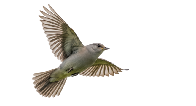 Isolated Bird in Flight