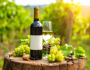 Fototapeta premium a bottle of wine