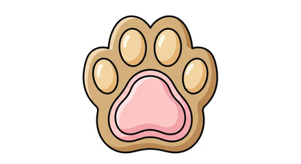 Isolated Paw Print
