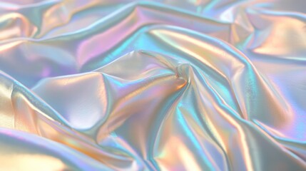 Fototapeta premium Abstract iridescent fabric folds