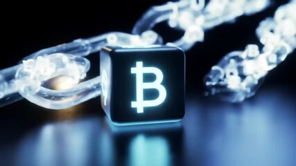 Glowing Digital Currency Symbol - Powered by Adobe