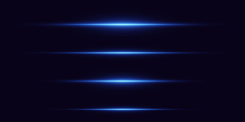 Horizontal glowing lines, magical flash light effect.