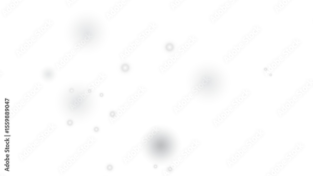 Fototapete transparent background: abstract scattered grey bokeh circles and soft particles, creating a subtle 