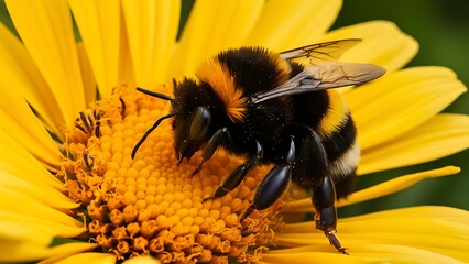 bee on yellow flower