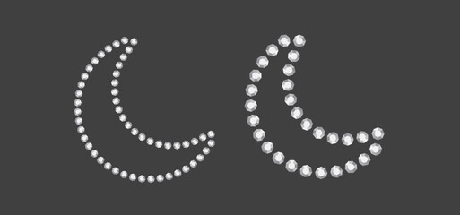 Jewel Rhinestone Moon Element