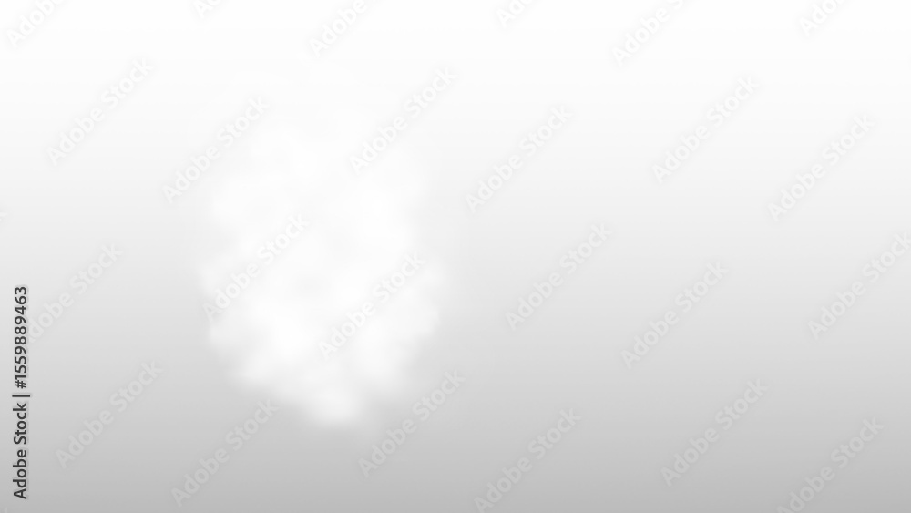 Poster white, ethereal puff of smoke or cloud on a transparent background, perfect for adding subtle mist e