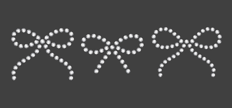 Jewel Rhinestone Ribbon Element