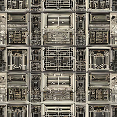 Art Deco Style Forbidden City in ASCII Art: A Modern Interpretation of Historical Architecture