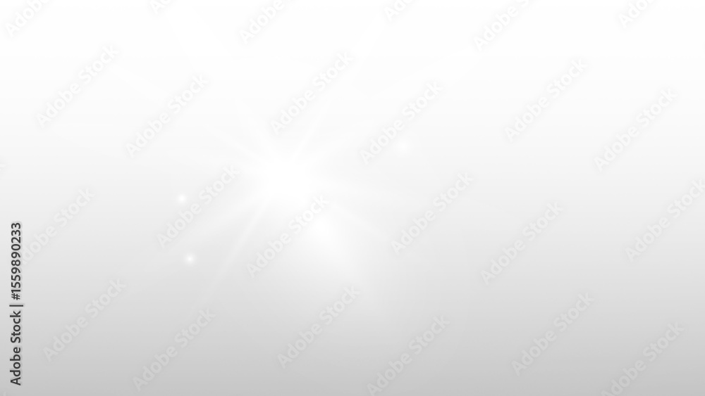Poster transparent background: bright white lens flare with subtle glints, illuminating light effect, perfe