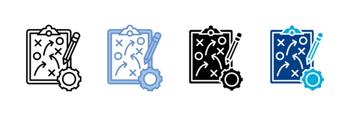 Strategic Planning   Icon set multiple style collection