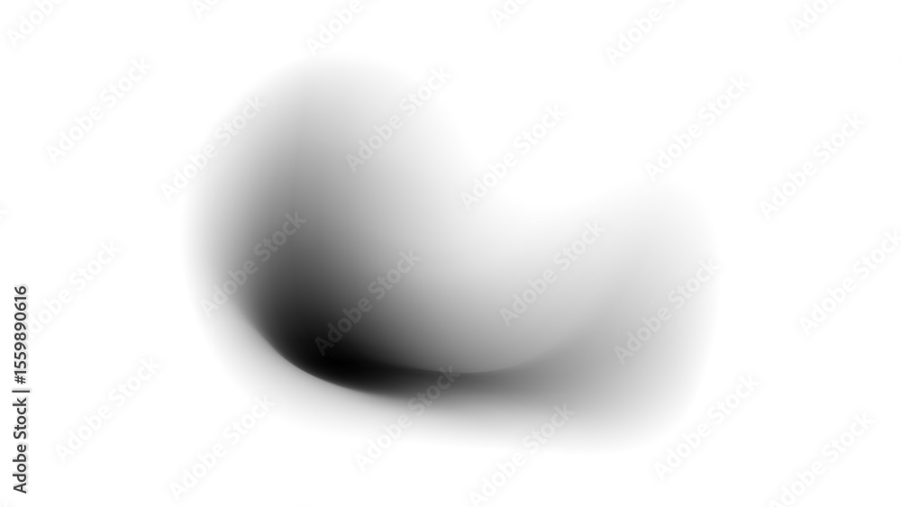 Poster transparent background: a soft, dark gray abstract blur, creating a subtle shadow or a minimalist, e