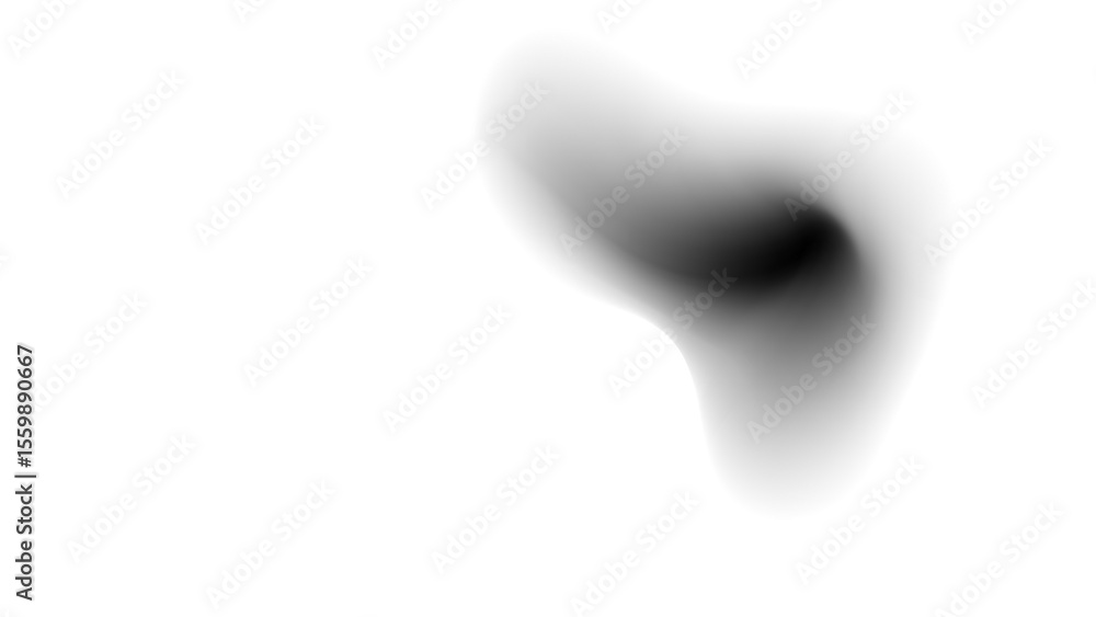 Poster transparent background: a soft, dark gray abstract blur, creating a subtle shadow or a minimalist, e