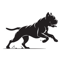 Presenting a standard Cane Corso digital black vector, easy to use and adapt - Cane Corso silhouette - Cane Corso Vector - Silhouette of Cane Corso - dog vector

