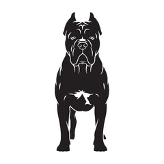 A proud Cane Corso digital black image, an elegant graphic for your projects - Cane Corso silhouette - Cane Corso Vector - Silhouette of Cane Corso - dog silhouette

