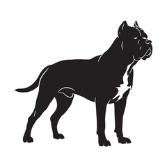 A versatile Cane Corso black vector asset, a modern digital image for uses - Cane Corso silhouette - Cane Corso Vector - Silhouette of Cane Corso - dog silhouette

