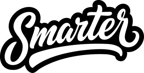smarter logo in black over white