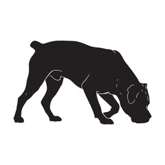 Presenting a classic Cane Corso digital black profile, with clean, sharp edges - Cane Corso silhouette - Cane Corso Vector - Silhouette of Cane Corso - dog silhouette

