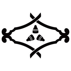 家紋です。琴柱菱に三つ箏の爪といいます。