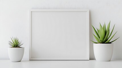 Fototapeta premium empty room with green plant