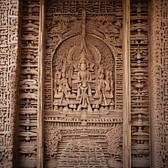 Monochrome Wood Carving: Temple of Light