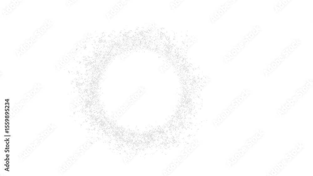 Poster transparent background: a subtle white circle with a soft, scattered particle effect, creating a del