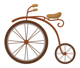 Fototapeta premium Retro Vintage Bicycle Transportation Vector Illustration