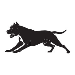 A proud Dogo Argentino digital black image, an elegant graphic for your projects - Dogo Argentino silhouette - Dogo Argentino Vector - Silhouette of Dogo Argentino - dog silhouette

