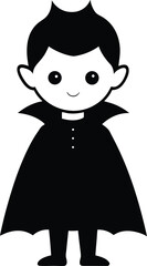 Adorable Little Vampire Cartoon Character Illustration